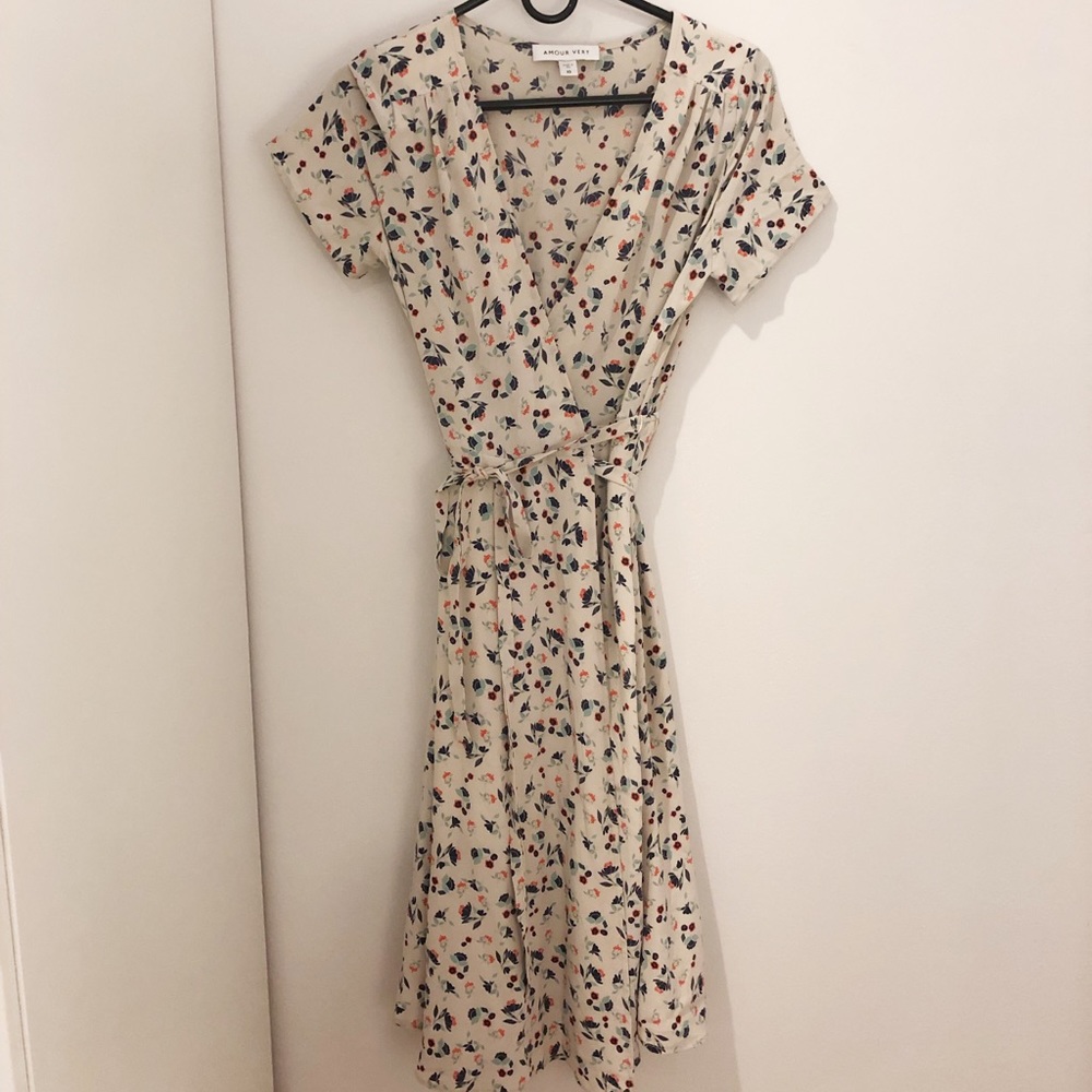 Amour Vert Silk Wrap Dress